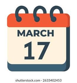 17 march calendar vector on white background
Vector calendar with date