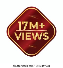 17 Million Plus Views Vector Design.