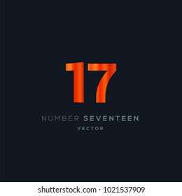 17 Number Logo Letter Style Vector Stock Vector (Royalty Free ...