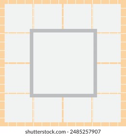 17 photo collage template. vector illustration, new collections