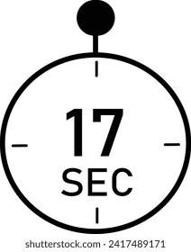 Vector de señal de temporizador digital de 17 segundos adecuado para muchos usos	