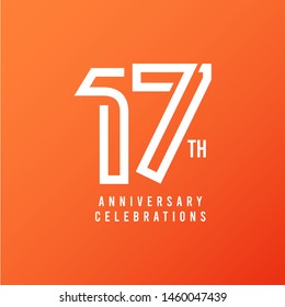 17 Th Anniversary Celebration Vector Template Design Illustration