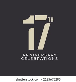 17 Jubiläumsfeier - Vektor Template Design Illustration