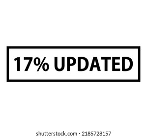 17% Updated Icon Label and Sign.perfect font and black color isolated white color background for stamp and other