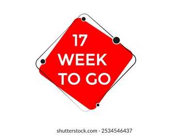 17 week to go, icon, stile, timer, countdown, clock, time,  background, template, 17 week to go countdown, sticker, left banner, business, sale, label button

