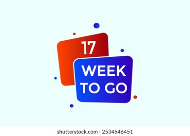 17 week to go, icon, stile, timer, countdown, clock, time,  background, template, 17 week to go countdown, sticker, left banner, business, sale, label button
