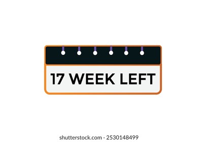 17 week left, icon, stile, timer, countdown, clock, time,  background, template,17 week left countdown, sticker, left banner, business, sale, label button
