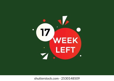 17 week left, icon, stile, timer, countdown, clock, time,  background, template,17 week left countdown, sticker, left banner, business, sale, label button
