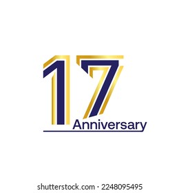 17 year anniversary celebration logotype