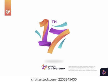 17 year anniversary design template