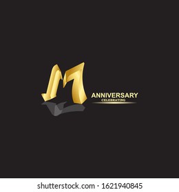 17 Year Anniversary Vector Template Design Illustration