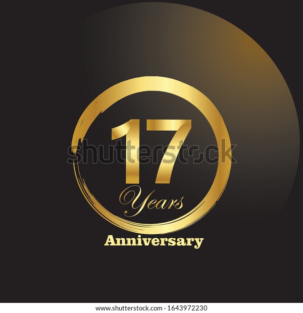 17 Year Anniversary Vector Template Design Stock Vector (Royalty Free ...