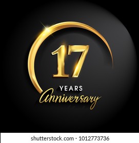 17 Years Anniversary Logo Design Set Stock Vector (royalty Free 