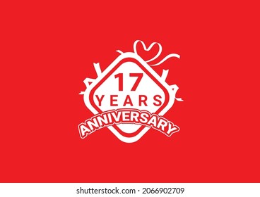 17 years anniversary celebration logo and icon design