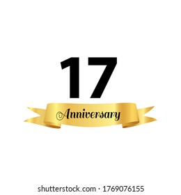 17 Years Anniversary Celebration Vector Template Design Illustration