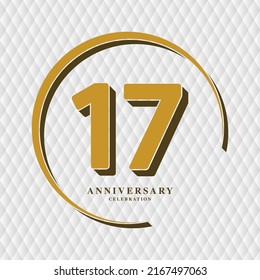 17 Years Anniversary Celebration Vector Template Design Illustration