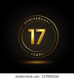 17 Years Anniversary Celebration Vector Template Design Illustration