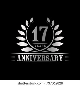 17 years anniversary logo template. 