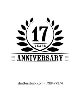 17 Years Anniversary Logo Template. 