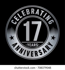 17 years anniversary logo. Vector and illustration.