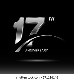 17 years silver anniversary logo celebration