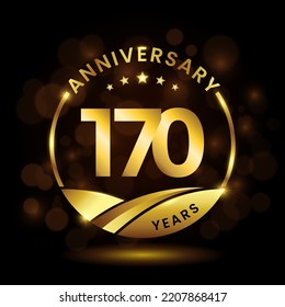 170 years anniversary, Anniversary celebration logo design. vector template illustration