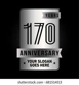 170 years anniversary design template. Vector and illustration.