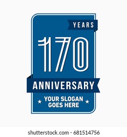 170 years anniversary design template. Vector and illustration.