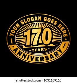 170 years anniversary. Anniversary logo design.
