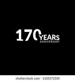 170 years anniversary, logo template. 