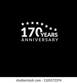 170 years anniversary, logo template. 
