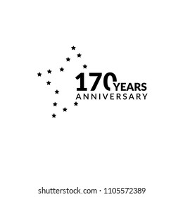 170 years anniversary, logo template. 
