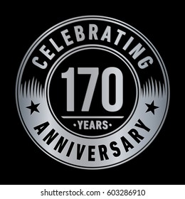 170 years anniversary logo template. Vector and illustration.