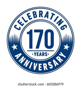 170 years anniversary logo template. Vector and illustration.