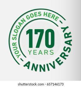 170 years anniversary logo template. Vector and illustration.