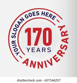 170 years anniversary logo template. Vector and illustration.