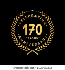 170 years design template. 170th vector and illustration.