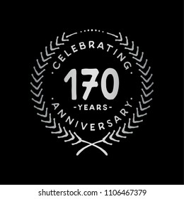 170 years design template. 170th vector and illustration.