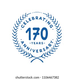 170 years design template. 170th vector and illustration.