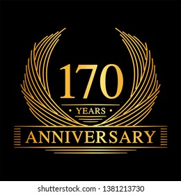 170 years design template. 170th anniversary. Vector and illustration.