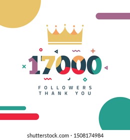17000 Followers thank you design
