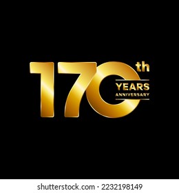 170th Anniversary. Anniversary Celebration Logo design, Logo Vector Illustrations