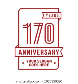 170th anniversary logo. Vector and illustration.