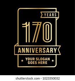 170th anniversary logo. Vector and illustration.