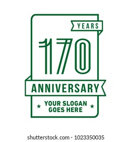 170th anniversary logo. Vector and illustration.