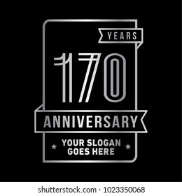 170th anniversary logo. Vector and illustration.