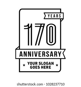 170th anniversary logo. Vector and illustration.