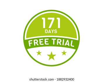 171 days free trial. 171 day Free trial badges