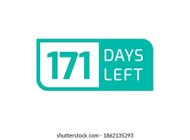 171 Days Left banner on white background, 171 Days Left to Go