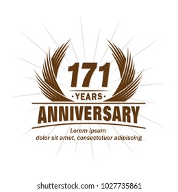 171 years vector and illustration template.